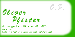 oliver pfister business card